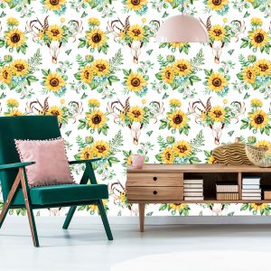 Papier Peint Tournesols De Style Bohème – Image 6