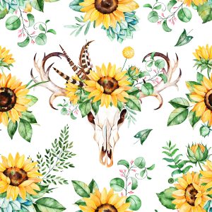 Papier Peint Tournesols De Style Bohème – Image 1