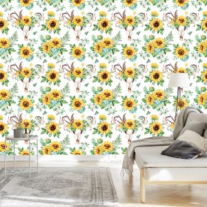 Papier Peint Tournesols De Style Bohème – Image 3