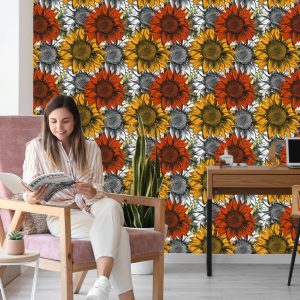 Papier Peint Tournesols Colorés – Image 7