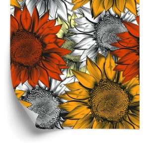 Papier Peint Tournesols Colorés – Image 2