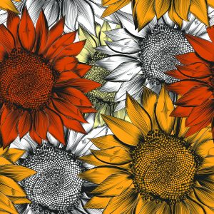 Papier Peint Tournesols Colorés – Image 1
