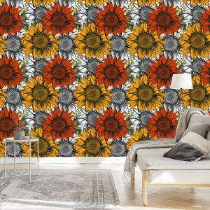 Papier Peint Tournesols Colorés – Image 3