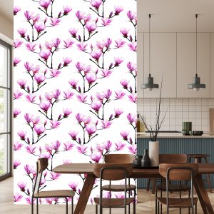 Papier Peint Fleurs De Magnolia Rose – Image 4