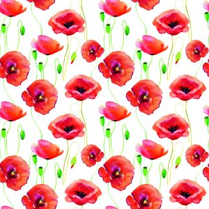 Papier Peint Coquelicots Peints – Image 1