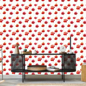 Papier Peint Coquelicots Peints À L'aquarelle – Image 5