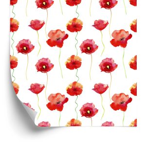 Papier Peint Coquelicots Peints À L'aquarelle – Image 2