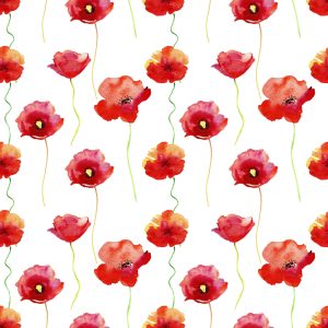 Papier Peint Coquelicots Peints À L'aquarelle – Image 1