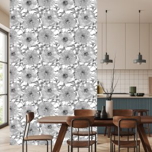 Papier Peint Coquelicots Noirs Et Blancs – Image 4