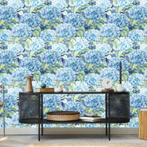 Papier Peint Hortensia Avec Des Feuilles – Image 5