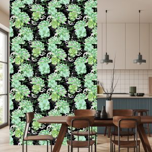 Papier Peint Fleurs Avec Cactus – Image 4