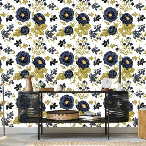 Papier Peint Roses, Pivoines Et Feuilles – Image 5