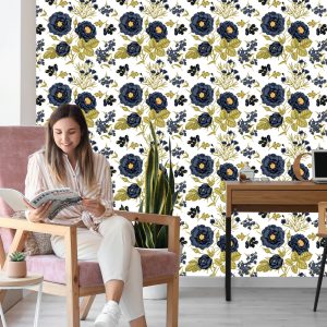 Papier Peint Roses, Pivoines Et Feuilles – Image 7
