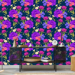Papier Peint Bouquet De Fleurs Dans Un Style Rétro – Image 5