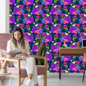 Papier Peint Bouquet De Fleurs Dans Un Style Rétro – Image 7