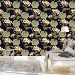 Papier Peint Pélargonium Avec Feuilles – Image 3