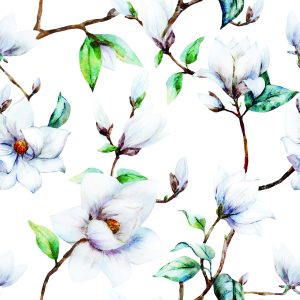 Papier Peint Magnolia Blanc – Image 1