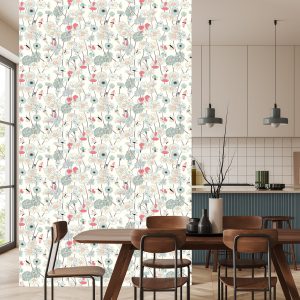 Papier Peint Fleurs Sauvages Avec Des Papillons – Image 4