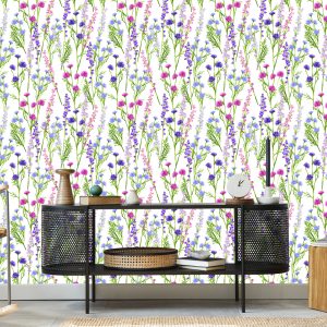 Papier Peint Pour La Salle À Manger Fleurs Printanières De Plantes Sauvages – Image 5