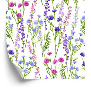 Papier Peint Pour La Salle À Manger Fleurs Printanières De Plantes Sauvages – Image 2