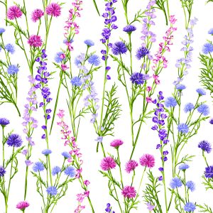 Papier Peint Pour La Salle À Manger Fleurs Printanières De Plantes Sauvages – Image 1