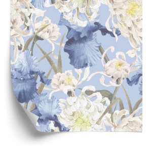 Papier Peint Chrysanthèmes Et Iris – Image 2