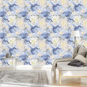 Papier Peint Chrysanthèmes Et Iris – Image 3