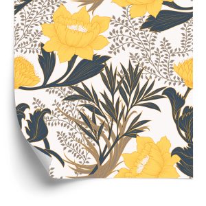 Papier Peint Chrysanthèmes Et Pivoines – Image 2