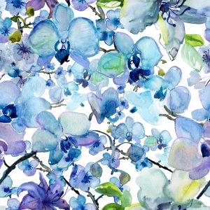 Papier Peint Orchidées Peintes À L'aquarelle – Image 1
