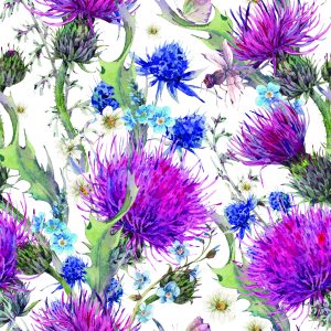 Papier Peint Pour Salle À Manger, Fleurs, Plantes, Feuilles, Libellule, Prairie – Image 1
