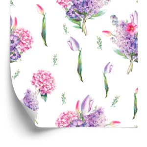 Papier Peint Lavande Aux Fleurs – Image 2