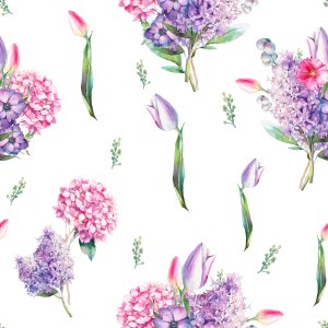 Papier Peint Lavande Aux Fleurs – Image 1