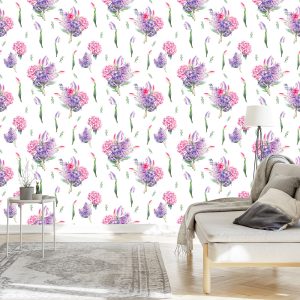 Papier Peint Lavande Aux Fleurs – Image 3