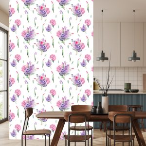 Papier Peint Lavande Aux Fleurs – Image 4