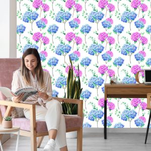 Papier Peint Hortensia À L'eucalyptus – Image 7