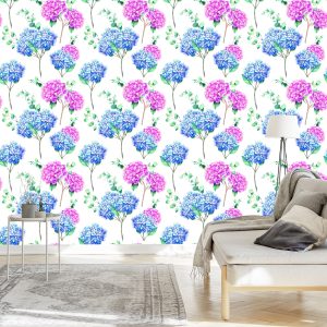Papier Peint Hortensia À L'eucalyptus – Image 3