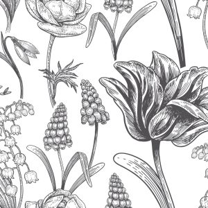 Papier Peint Tulipes Aux Fleurs Des Champs – Image 1