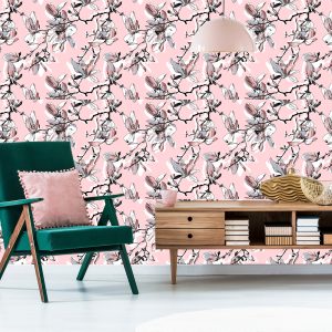 Papier Peint Fleurs De Magnolia Pastel – Image 6
