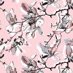 Papier Peint Fleurs De Magnolia Pastel – Image 1