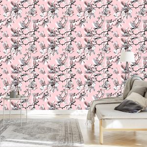 Papier Peint Fleurs De Magnolia Pastel – Image 3