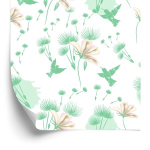Papier Peint Oiseaux Et Fleurs De Pissenlit – Image 2