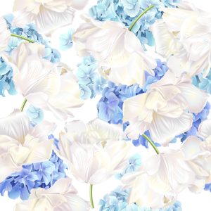 Papier Peint Tulipes Aux Hortensias – Image 1