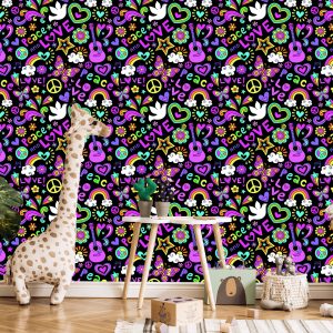 Papier Peint Motifs De Fille Colorés – Image 5