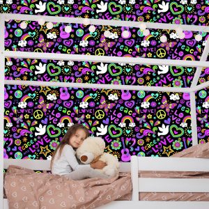 Papier Peint Motifs De Fille Colorés – Image 7