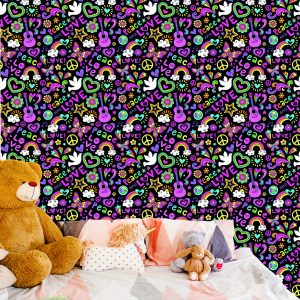 Papier Peint Motifs De Fille Colorés – Image 6