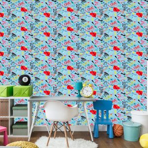 Papier Peint Motifs Colorés Peints À L'aquarelle – Image 4