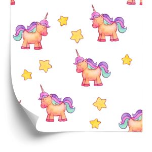 Papier Peint Licornes Et Étoiles – Image 2