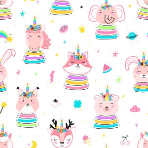 Papier Peint Animaux Arc-En-Ciel – Image 1
