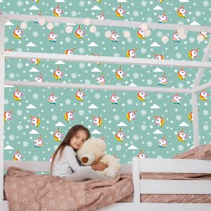 Papier Peint Licornes Et Flocons De Neige – Image 7