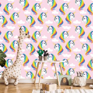 Papier Peint Licornes Arc-En-Ciel – Image 5